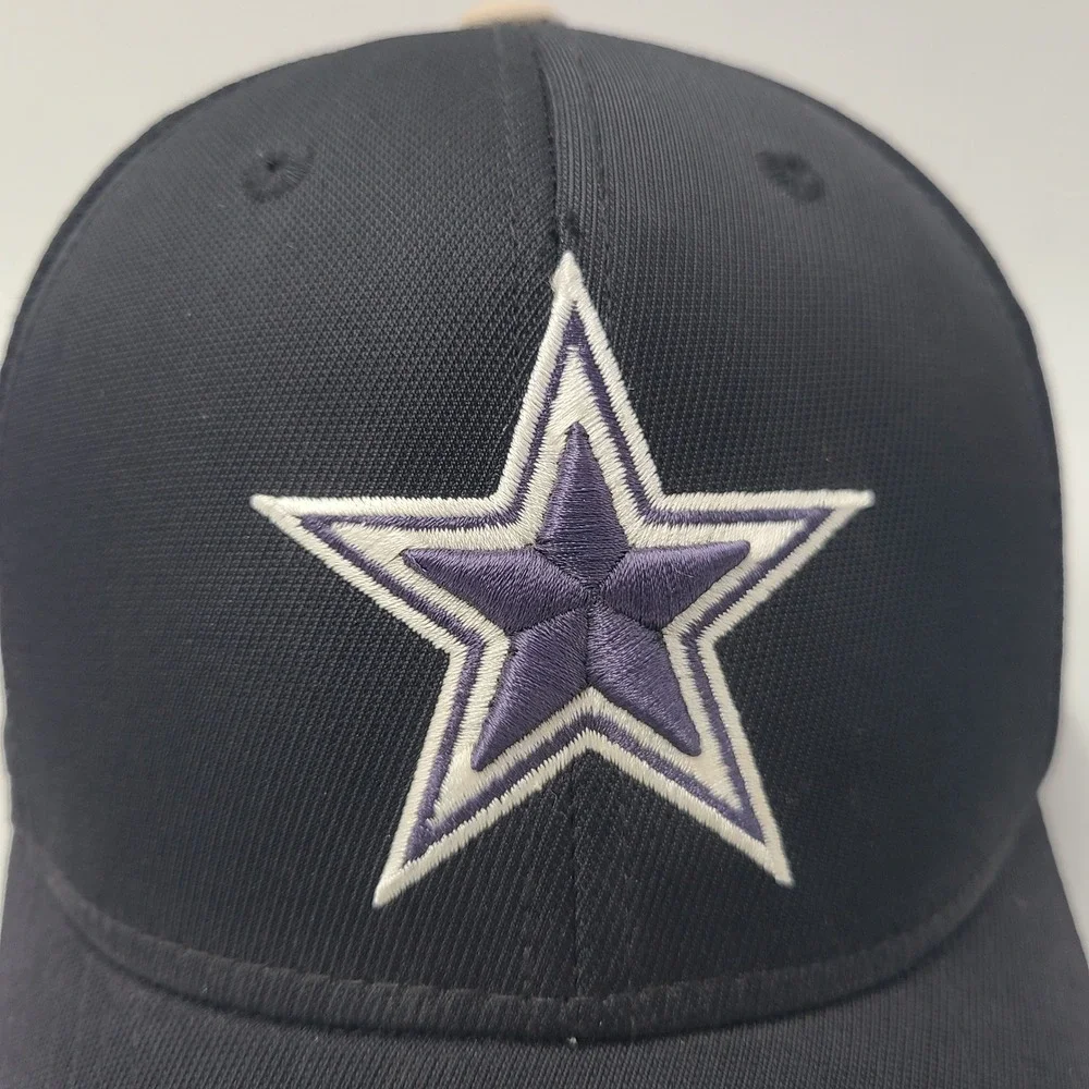Dallas Cowboys Hat‎ Fitted L-XL Reebok Black NFL Football Logo Nylon Blend Men